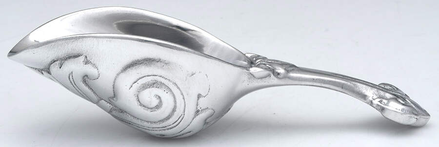 Fleur de Lis (Aluminum, Serveware) Ice Scoop with Stainless Bowl by Arthur Court-1