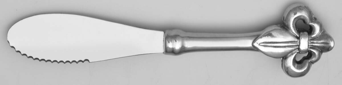 Fleur de Lis (Aluminum, Serveware) Cheese Spreader with Stainless Blade by Arthur Court-1