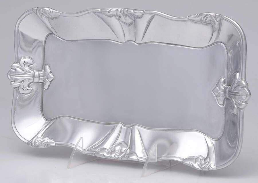 Fleur de Lis (Aluminum, Serveware) 12" Bread Tray by Arthur Court-1
