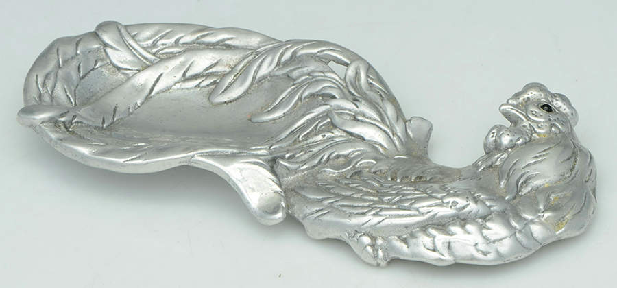 Rooster (Aluminum, Serveware) Spoon Rest (Holds 1 Spoon) by Arthur Court-1