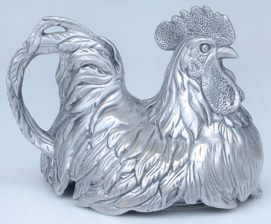 Rooster (Aluminum, Serveware) Lid Insert and Metal Lid for Glass Canister by Arthur Court-1