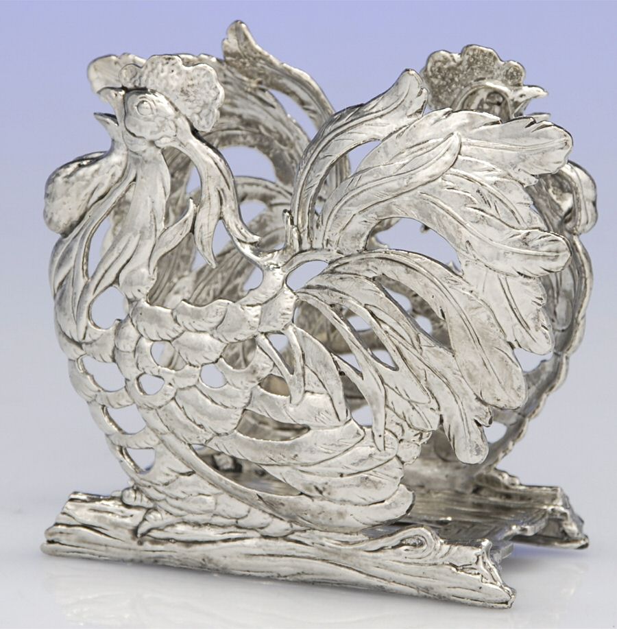Rooster (Aluminum, Serveware) Napkin Holder by Arthur Court-1