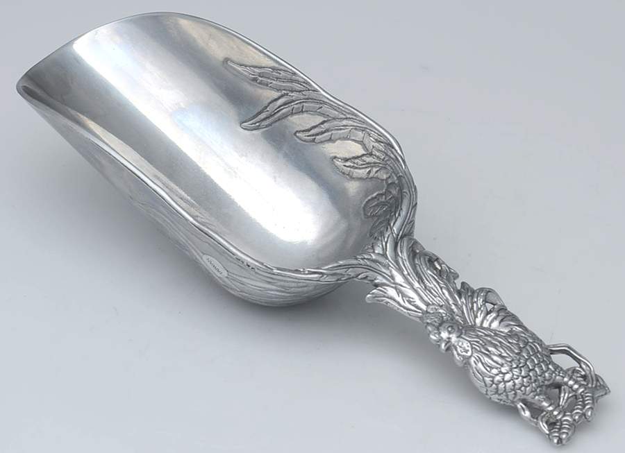 Rooster (Aluminum, Serveware) Ice Scoop Solid Piece by Arthur Court-1