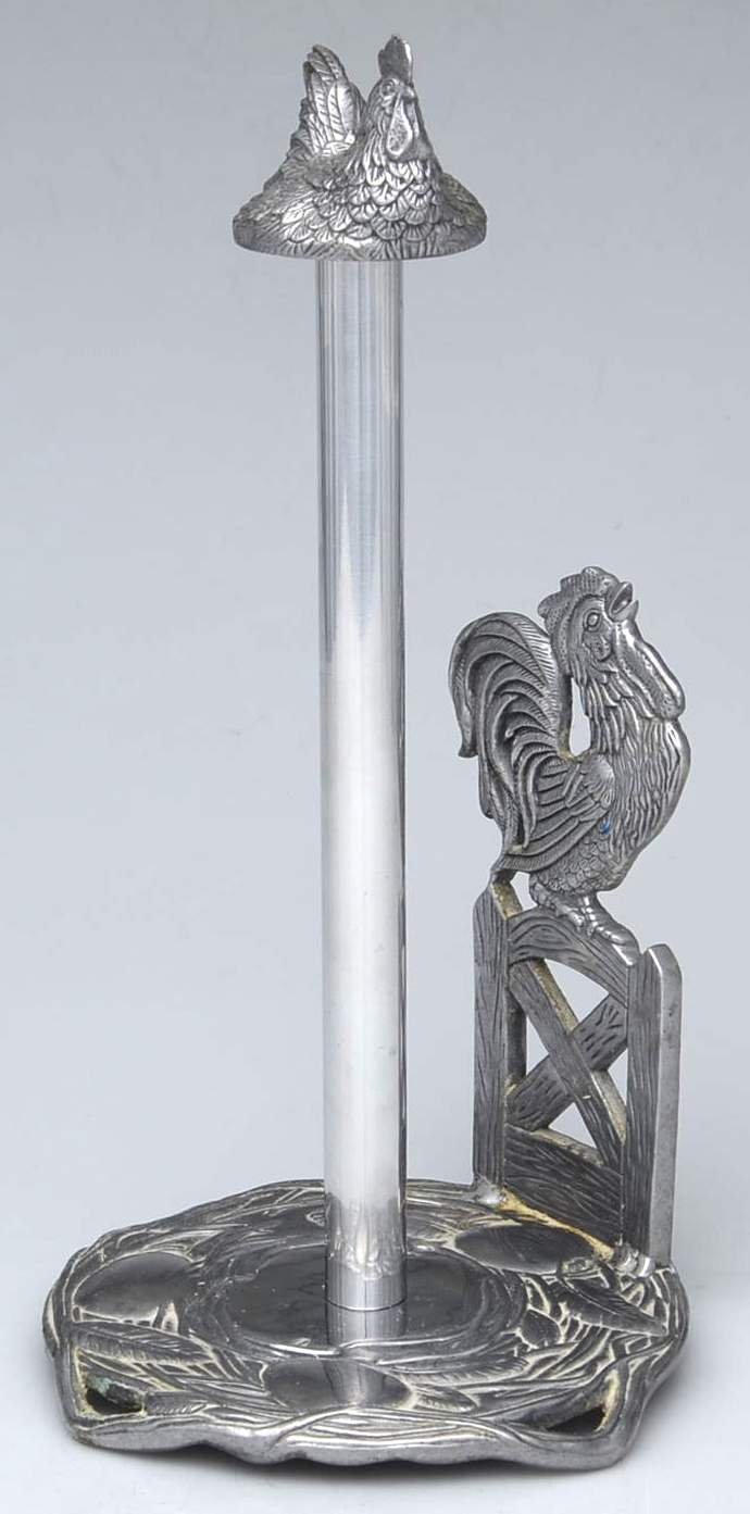 Rooster (Aluminum, Serveware) Paper Towel Holder by Arthur Court-1