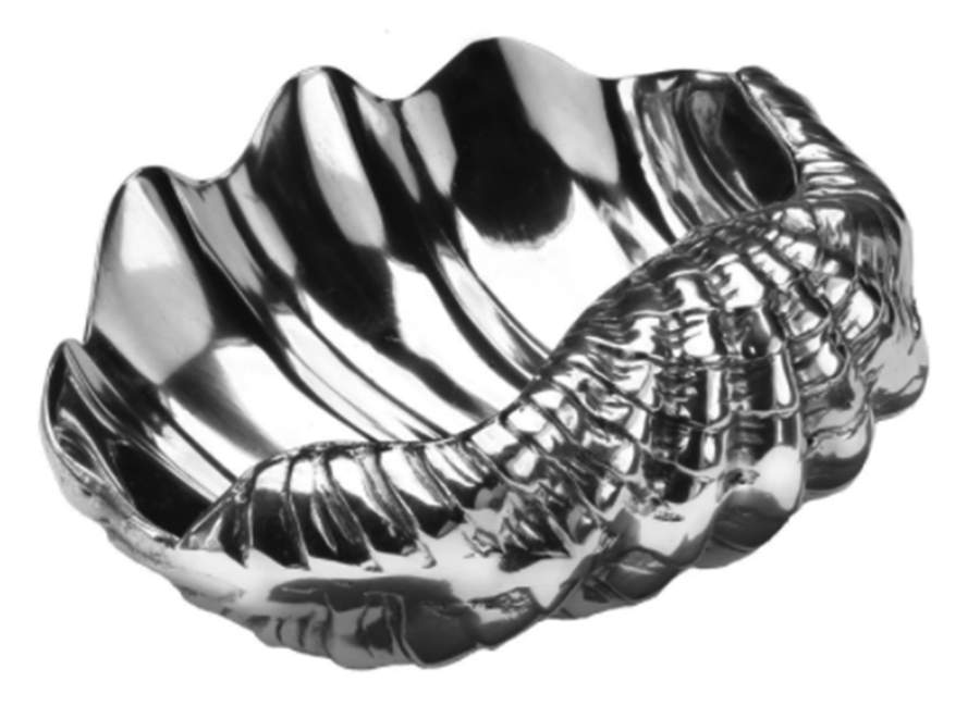 Wonders of the Water (Aluminum, Serveware) 7" Shell Shape Bowl by Arthur Court-1