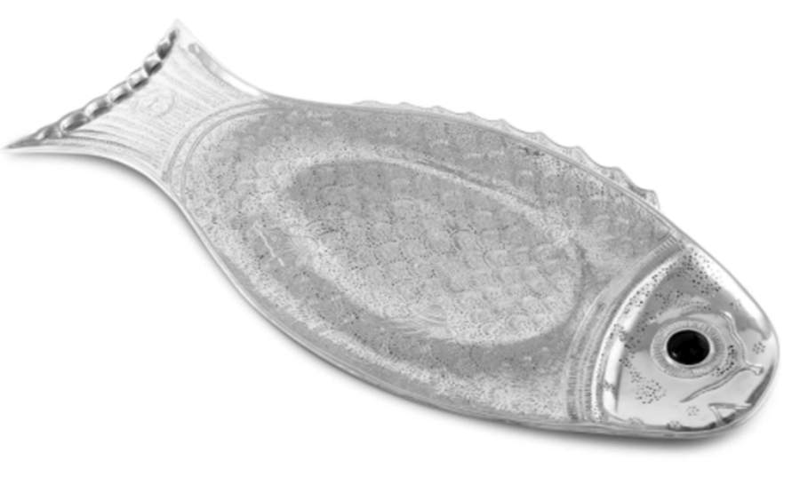 Wonders of the Water (Aluminum, Serveware) 19" Fish Platter by Arthur Court-1
