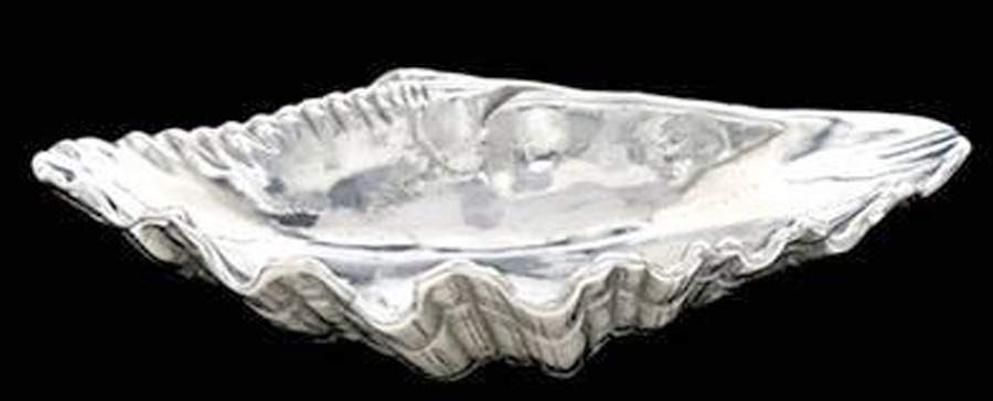 Wonders of the Water (Aluminum, Serveware) 8" Shell Shape Bowl by Arthur Court-1
