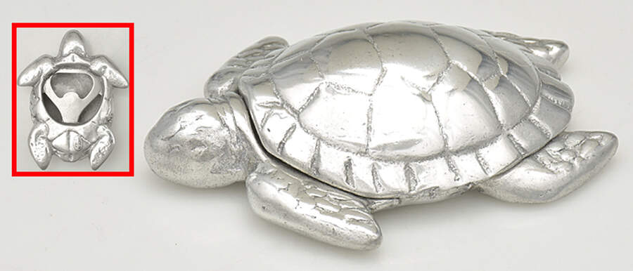 Wonders of the Water (Aluminum, Serveware) Bottle Opener with Stainless Bowl by Arthur Court-1