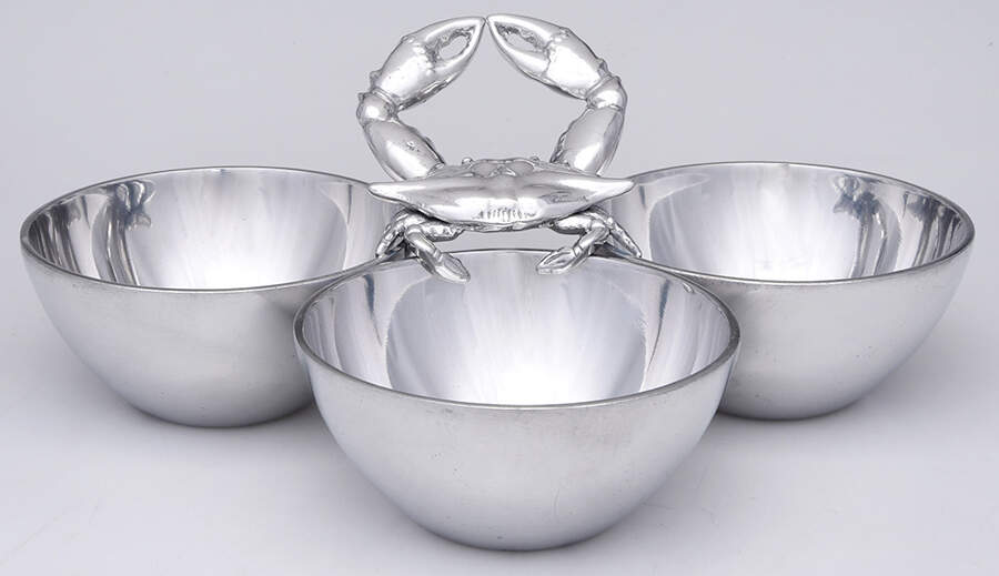 Wonders of the Water (Aluminum, Serveware) 3 Part Divided Server by Arthur Court-1
