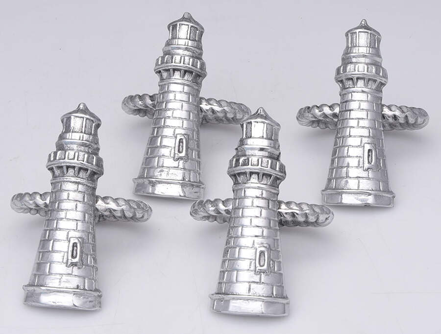 Wonders of the Water (Aluminum, Serveware) Napkin Ring - Set of 4 by Arthur Court-1