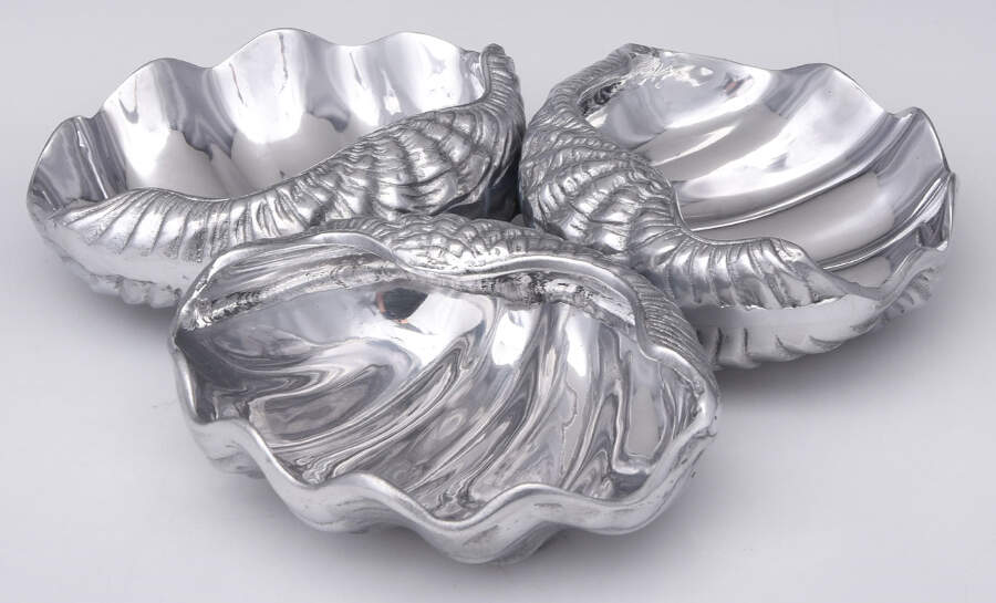 Wonders of the Water (Aluminum, Serveware) 3 Part Divided Server by Arthur Court-1