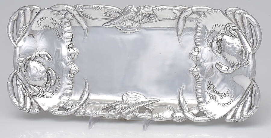 Wonders of the Water (Aluminum, Serveware) 17" Rectangular Tray by Arthur Court-1