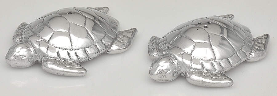 Wonders of the Water (Aluminum, Serveware) Salt & Pepper Set by Arthur Court-1