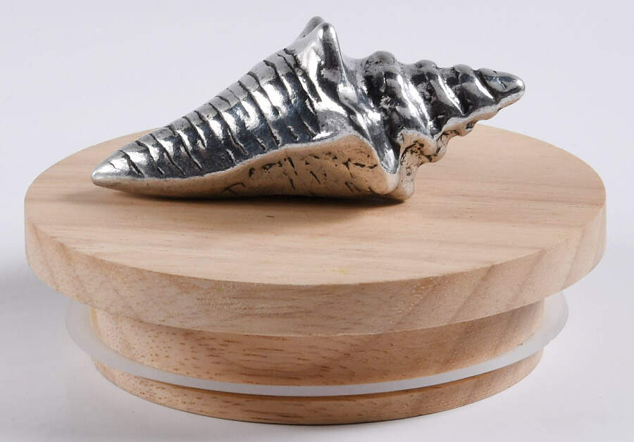 Wonders of the Water (Aluminum, Serveware) Metal Finial Lid for Medium Glass Canister by Arthur Court-1