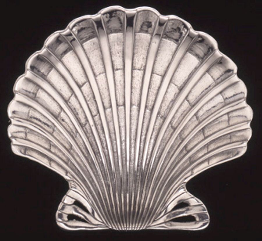 Wonders of the Water (Aluminum, Serveware) Shell Shape Serving Plate by Arthur Court-1