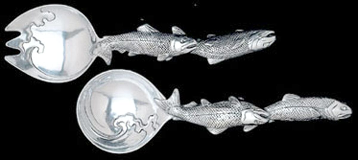 Wonders of the Water (Aluminum, Serveware) Solid Serving Set by Arthur Court-1