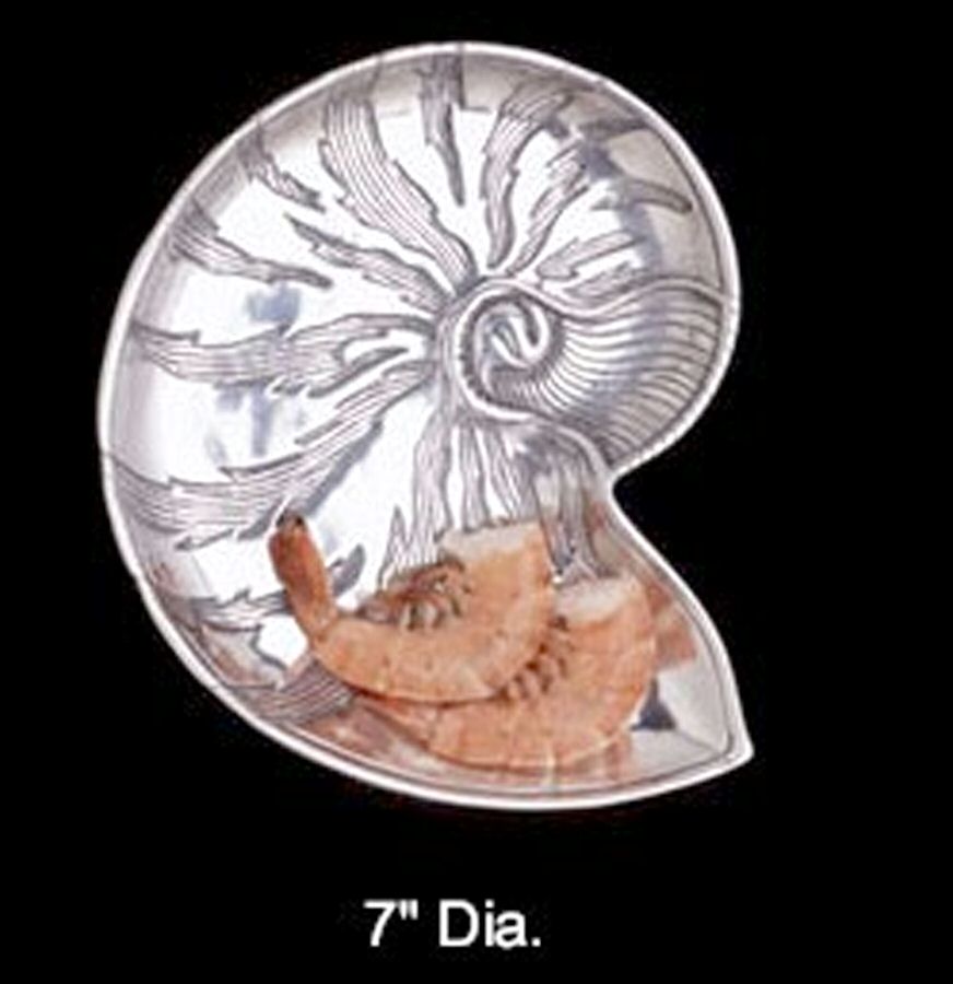 Wonders of the Water (Aluminum, Serveware) Shell Shape Serving Plate by Arthur Court-1