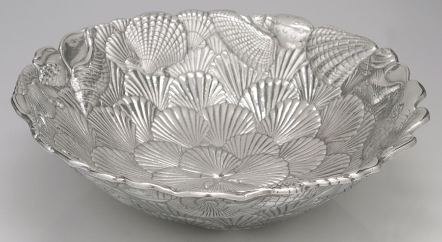 Wonders of the Water (Aluminum, Serveware) 14" Salad Serving Bowl by Arthur Court-1
