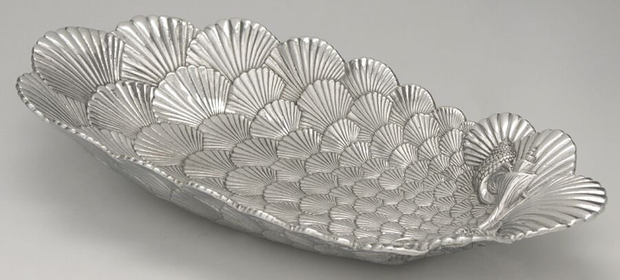 Wonders of the Water (Aluminum, Serveware) 16" Oval Bowl by Arthur Court-1