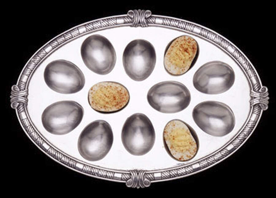 Soho (Aluminum, Serveware) Deviled Egg Tray (Holds 12) by Arthur Court-1