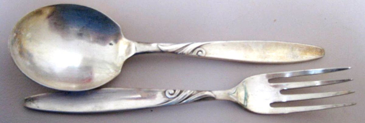 ANV3 (Silverplate) 2 Pc Baby Set (BF, BS) by Angora Silverplate-1