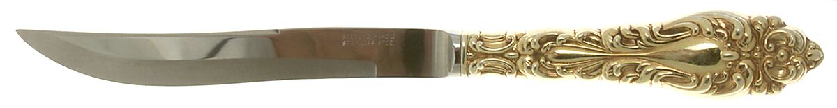 Athene-Gold Vermeil (Sterling) Individual Steak Knife Hollow Handle by Amston-1