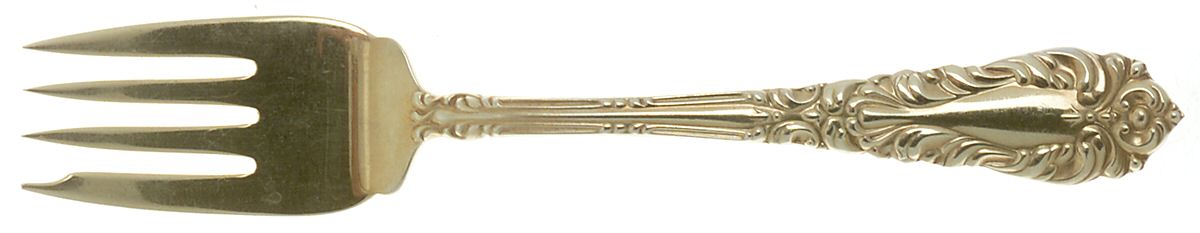 Athene-Gold Vermeil (Sterling) Individual Salad Fork by Amston-1