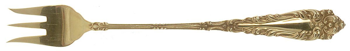 Athene-Gold Vermeil (Sterling) Cocktail/Seafood Fork by Amston-1