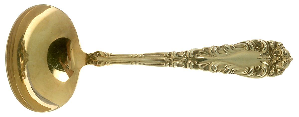 Athene-Gold Vermeil (Sterling) Solid Gravy Ladle by Amston-1