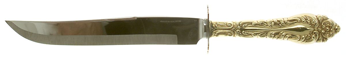 Athene-Gold Vermeil (Sterling) Small Steak Carving Knife with Stainless Blade by Amston-1