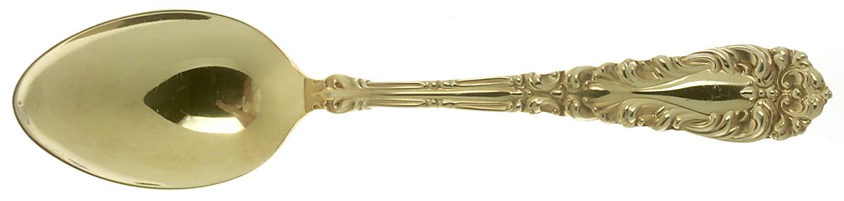 Athene-Gold Vermeil (Sterling) Dessert/Oval Soup Spoon by Amston-1