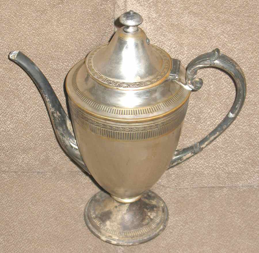 Loraline (Silverplate, Hollowware) Silverplate Coffee Pot by Apollo (American)-1