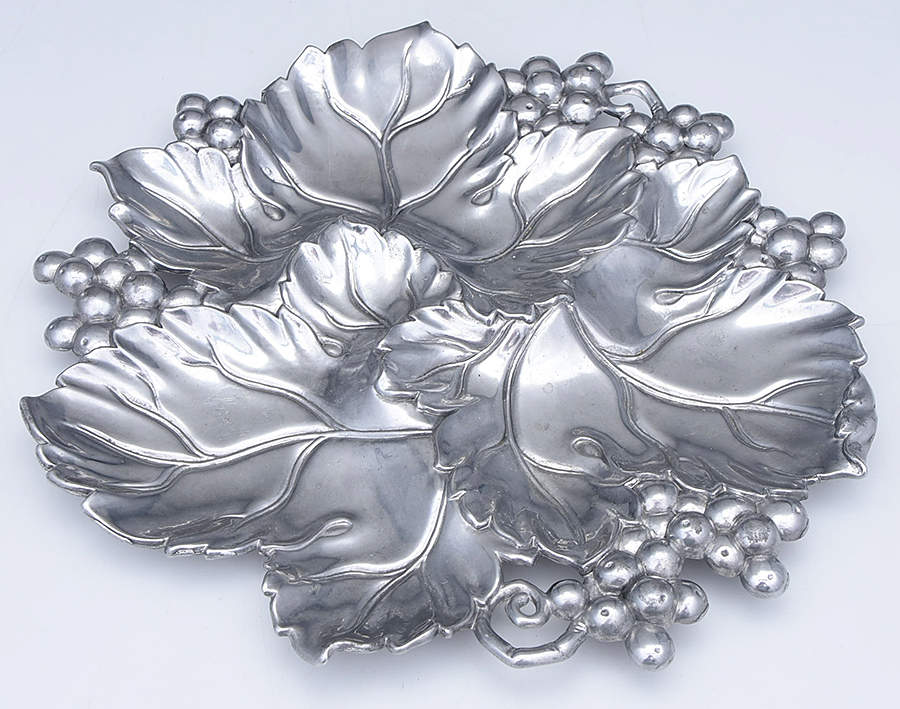 Aluminum Hollowware 12" Round Tray by Arthur Court-1