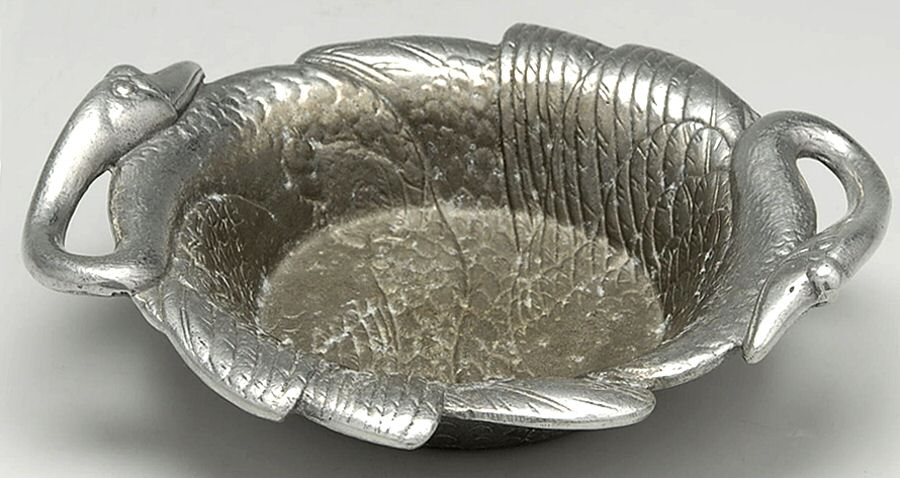 Swan (Aluminum, Hollowware) Wine Bottle Coaster by Arthur Court-1