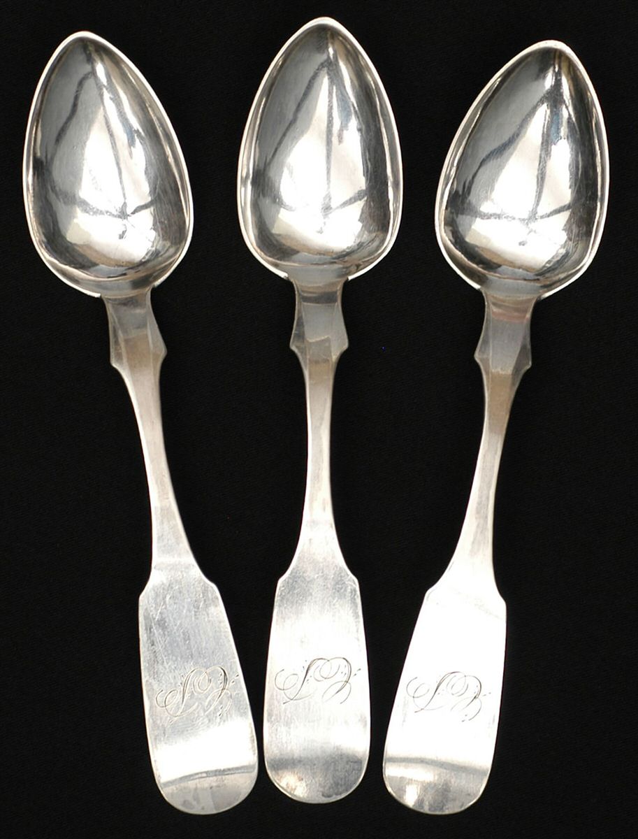 Coin Silver Flatware Teaspoon - Set of 3 by Artemas O. Fairchild-1