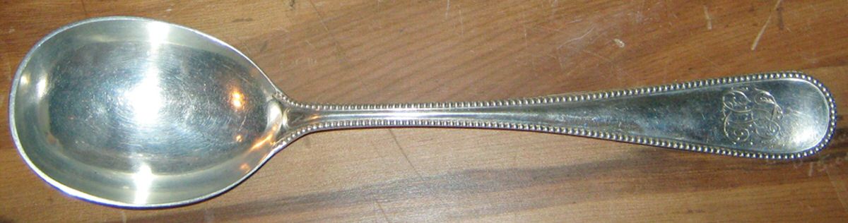 800-1 (Sterling) Solid Serving Spoon by A C Franke-1