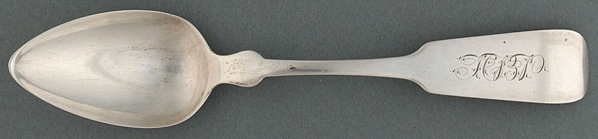 Coin Silver Flatware Dessert/Oval Soup Spoon by Aiken & Coon-1