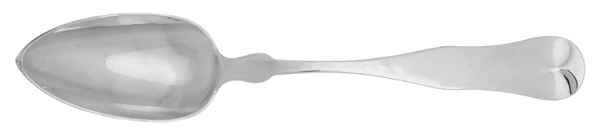 Coin Silver Flatware Tablespoon (Serving Spoon) by Amos Sanborn-1