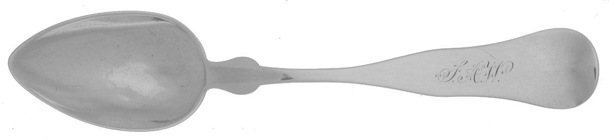 Coin Silver Flatware Teaspoon by Amos Sanborn-1