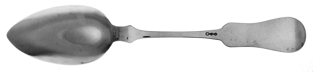 Coin Silver Flatware Tablespoon (Serving Spoon) by Albert Coles-2