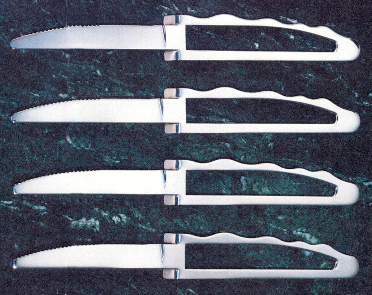 Parte Inversa (Stainless) Individual Steak Knife Hollow Handle by Ameico Inc-1