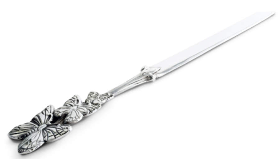 Butterfly (Aluminum, Serveware) Large Solid Piece Cake Knife by Arthur Court-1