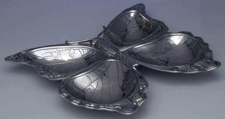 Butterfly (Aluminum, Serveware) Serving Tray by Arthur Court-1