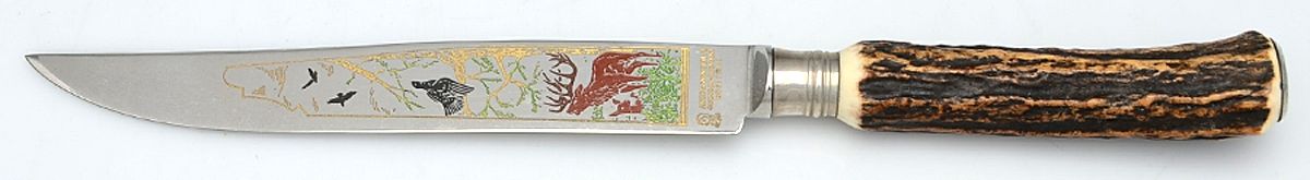 AWJ3 (Stainless) Large Stainless Blade Roast Carving Knife by Anton Wingen, Jr-1