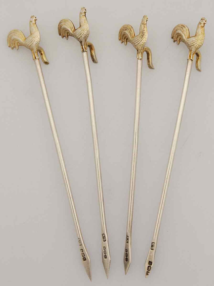 133995 (Sterling, Hollowware) Individual Cocktail Pick by Adolph Scott-1