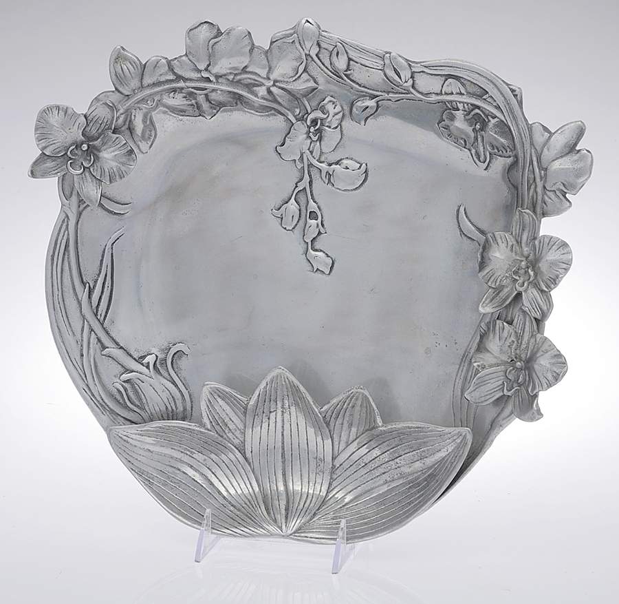Orchid (Aluminum, Hollowware) 1 Piece Chip & Dip by Arthur Court-1