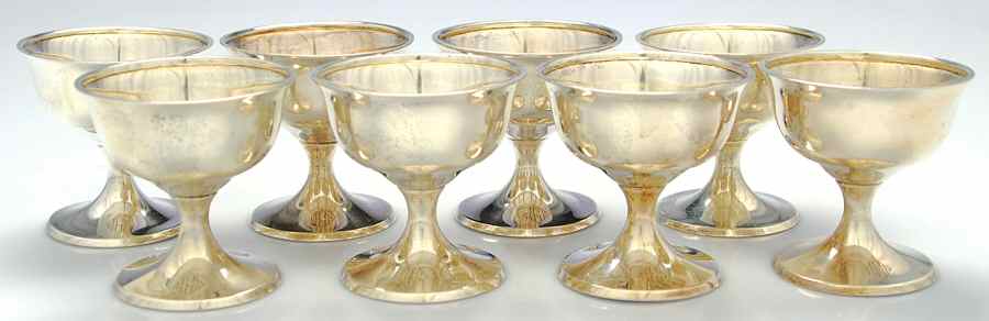 1101 (Sterling, Hollowware) Individual Oyster Cocktail Cup - Set of 8 by AG Schultz-1