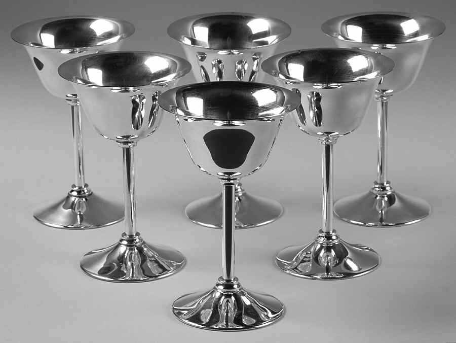 3994 (Silverplate, Hollowware) Liquor Cocktail (Set of 6) by Apollo (American)-1