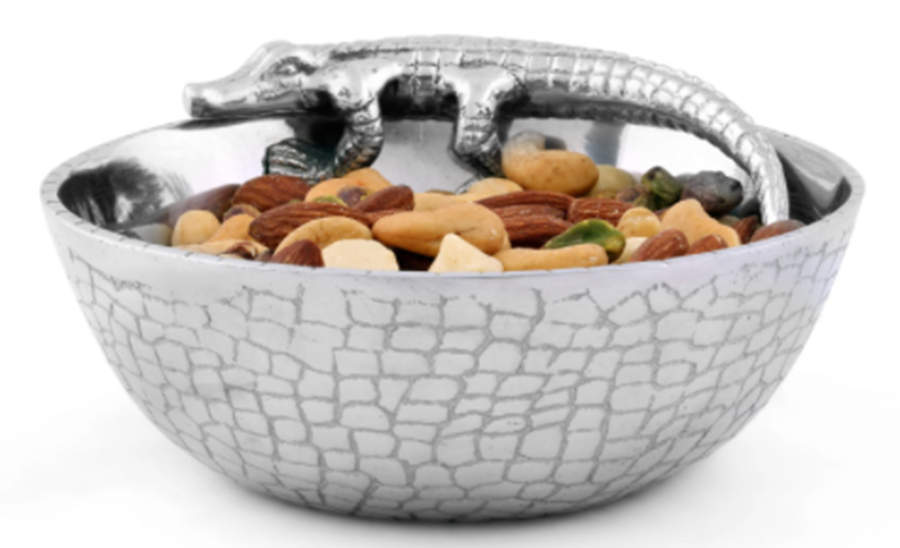 Alligator (Aluminum, Hollowware) 6" Round Bowl by Arthur Court-1