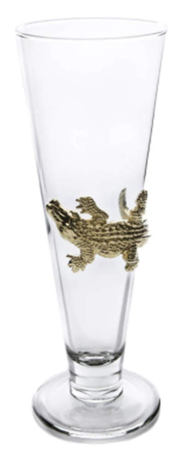 Alligator (Aluminum, Hollowware) Glass Pilsner by Arthur Court-1